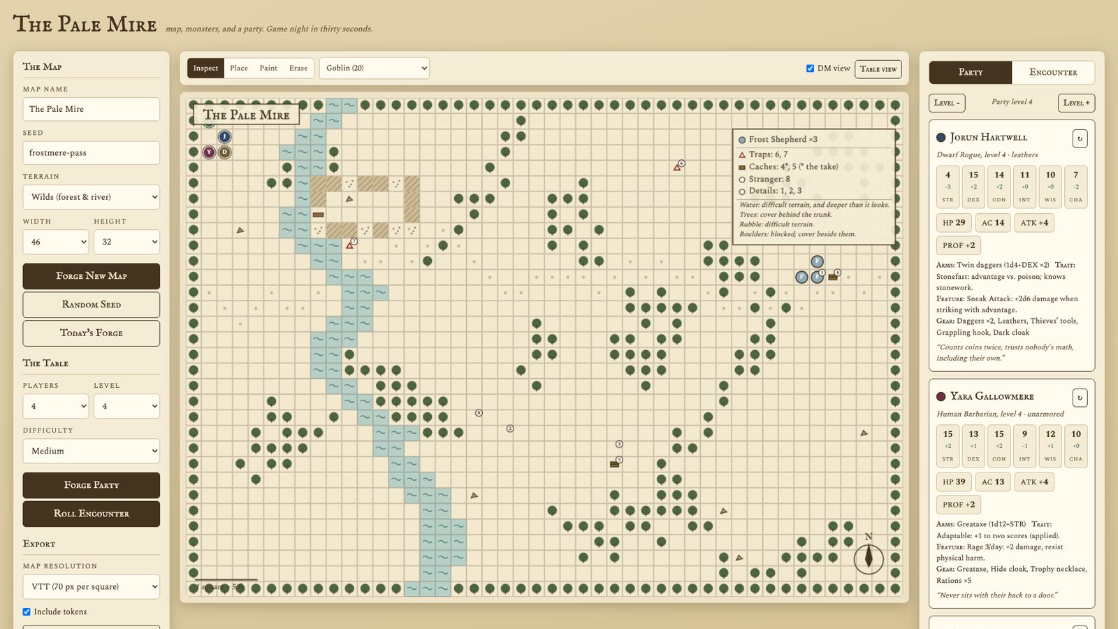 Terrain and wilds variety